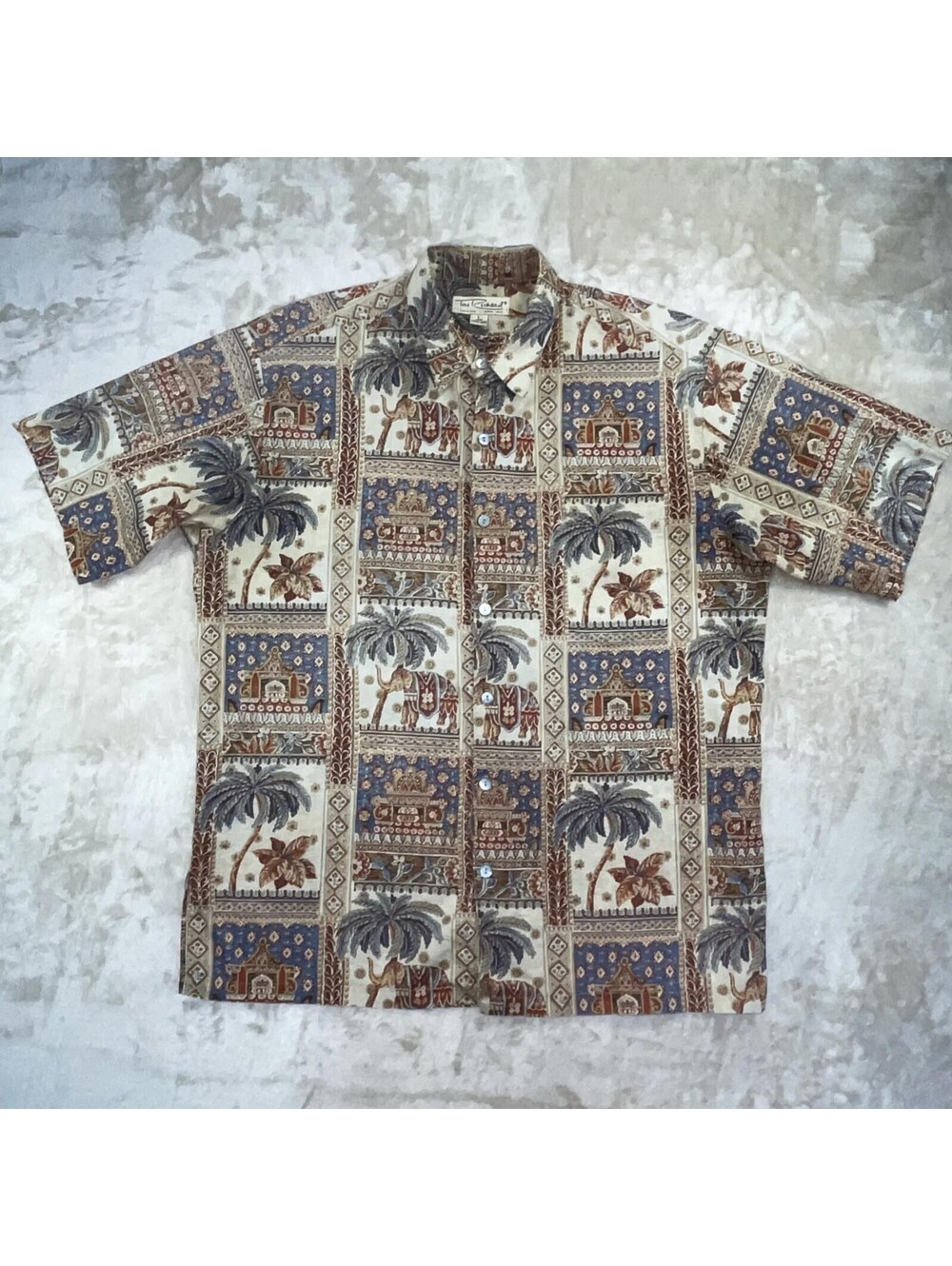 Vintage Tori Richard Cotton Lawn Hawaiian Aloha Floral Shirt Mens L *FLAW*
